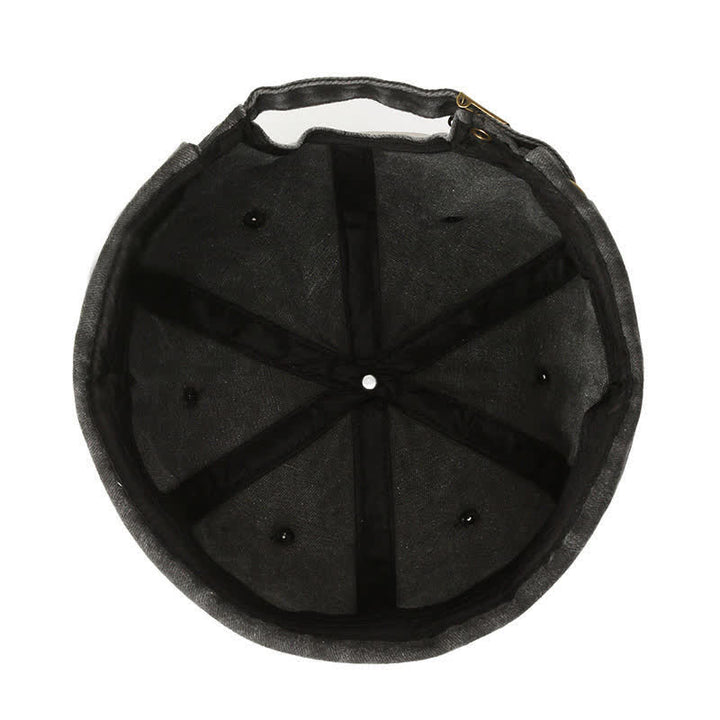 Casquette docker vintage décontractée en coton lavé sans visière - image 3