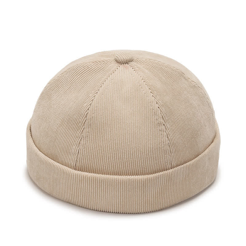 Bonnet en velours côtelé uni sans visière - Kaki - Réglable (22"-23 5/8") - image 11