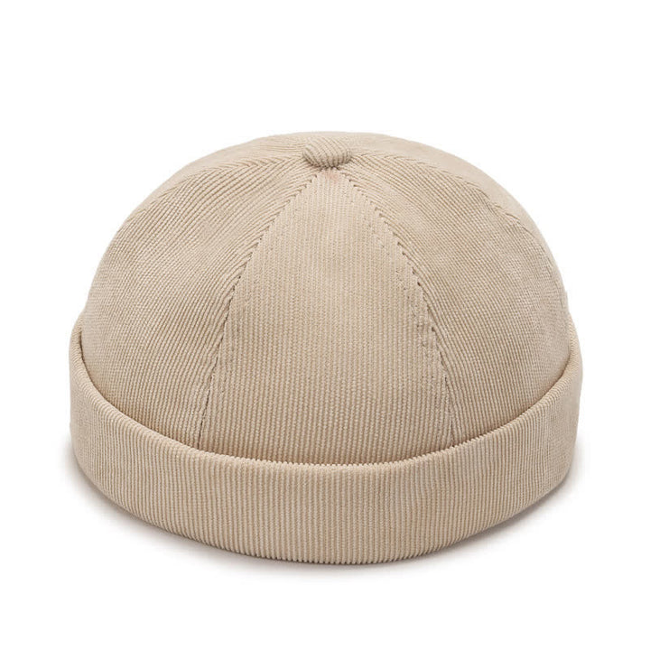 Bonnet en velours côtelé uni sans visière - Kaki - Réglable (22"-23 5/8") - image 11