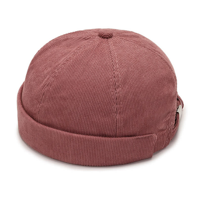 Bonnet en velours côtelé uni sans visière - image 3