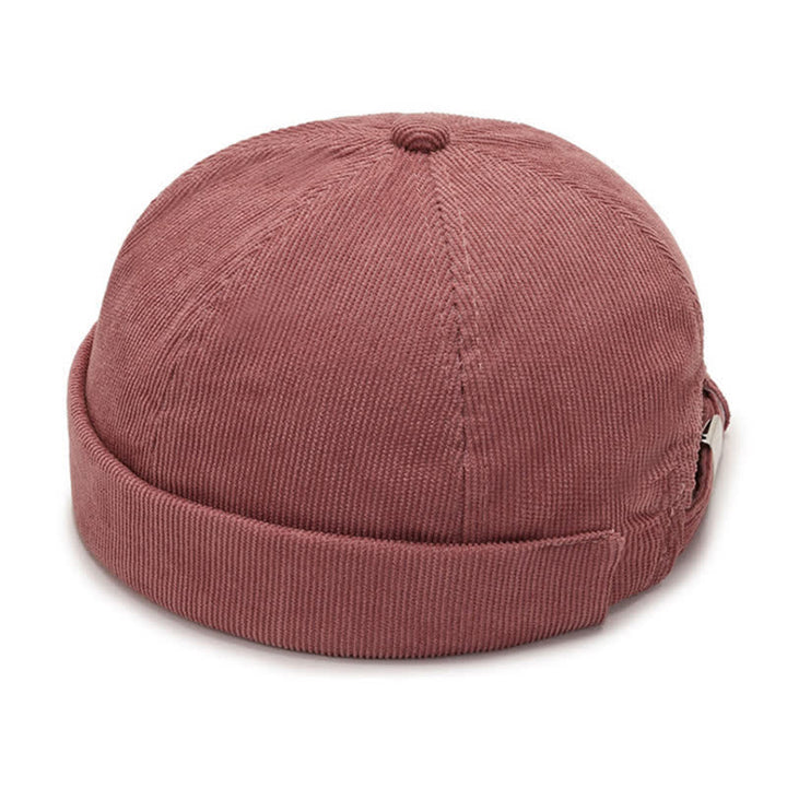 Bonnet en velours côtelé uni sans visière - image 3