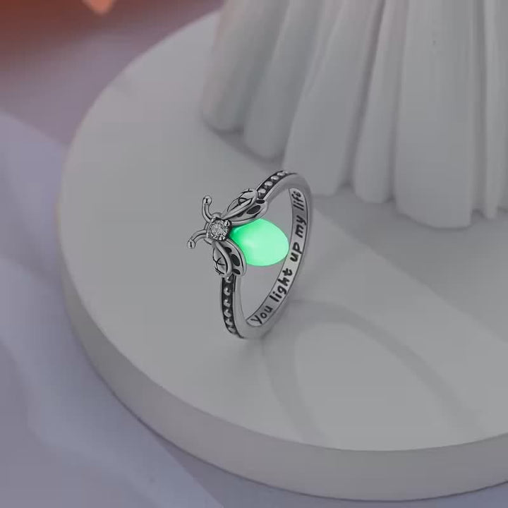 Bague luciole lumineuse en argent sterling 925 « Tu illumines ma vie » - image 4
