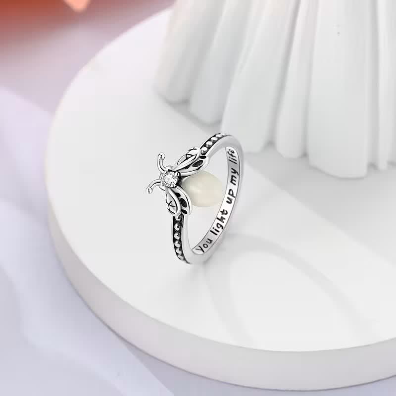 Bague luciole lumineuse en argent sterling 925 « Tu illumines ma vie » - image 3