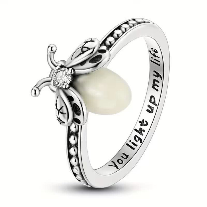 Bague luciole lumineuse en argent sterling 925 « Tu illumines ma vie » - Argent - 10 US - image 0