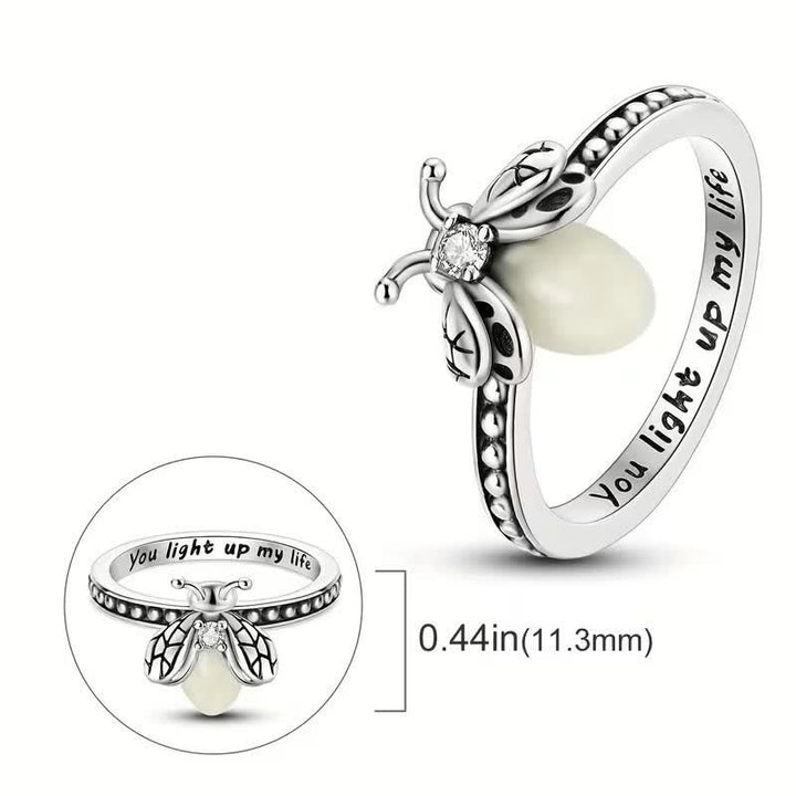Bague luciole lumineuse en argent sterling 925 « Tu illumines ma vie » - image 6