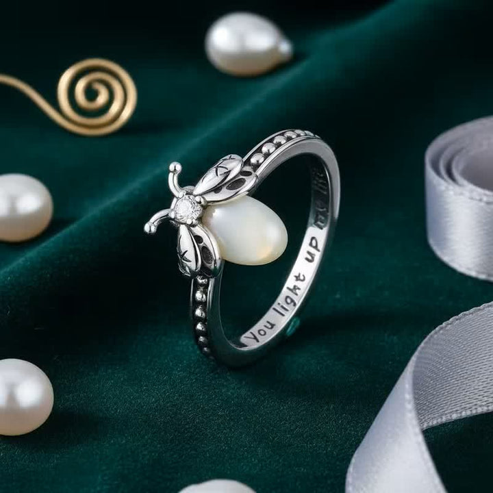 Bague luciole lumineuse en argent sterling 925 « Tu illumines ma vie » - image 2
