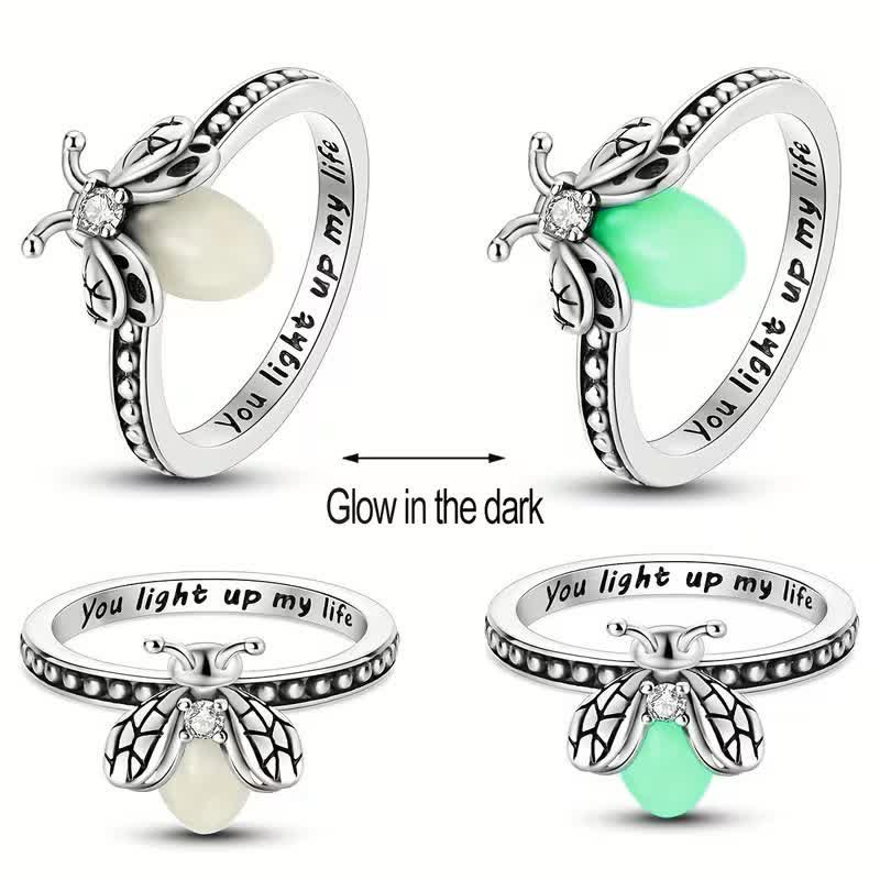 Bague luciole lumineuse en argent sterling 925 « Tu illumines ma vie » - image 5