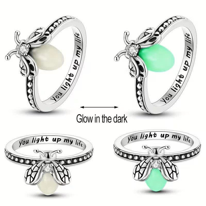 Bague luciole lumineuse en argent sterling 925 « Tu illumines ma vie » - image 5