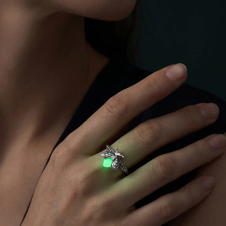 Bague luciole lumineuse en argent sterling 925 « Tu illumines ma vie » - image 1