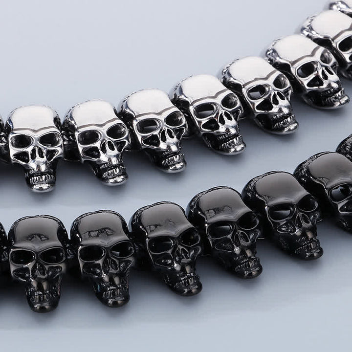 Bracelet punk biker à maillons tête de mort, style hip-hop. - image 6