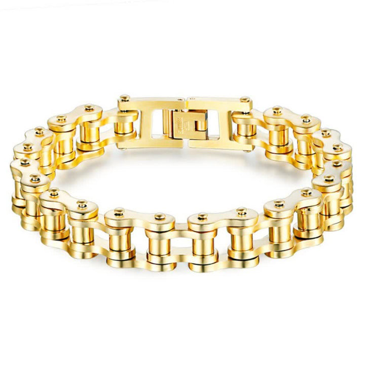 Roulez avec style ! Bracelet de chaîne de moto intrépide - Or - image 14