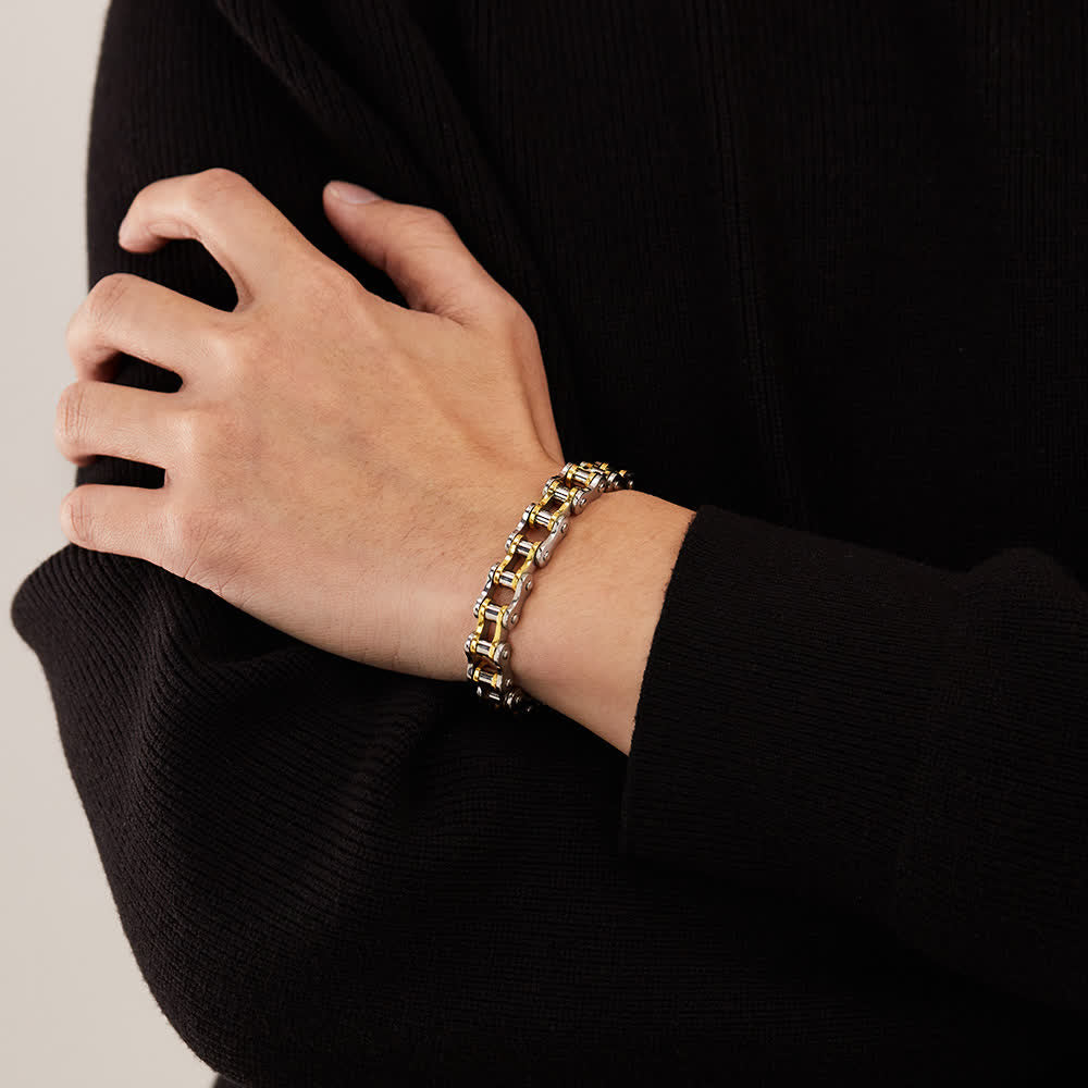 Roulez avec style ! Bracelet de chaîne de moto intrépide - image 3
