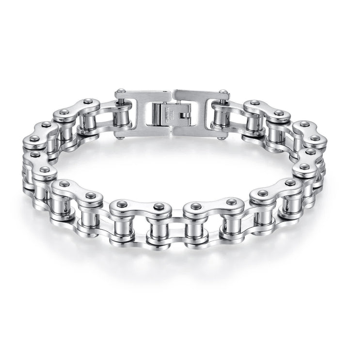 Roulez avec style ! Bracelet de chaîne de moto intrépide - Argent - image 12