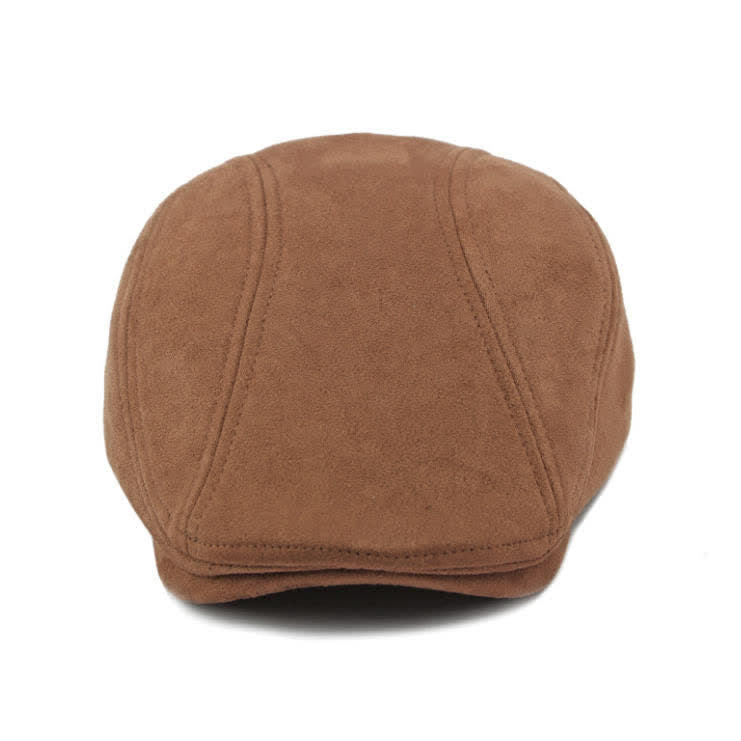 Béret plat unisexe intemporel en daim style vintage Ivy - image 2