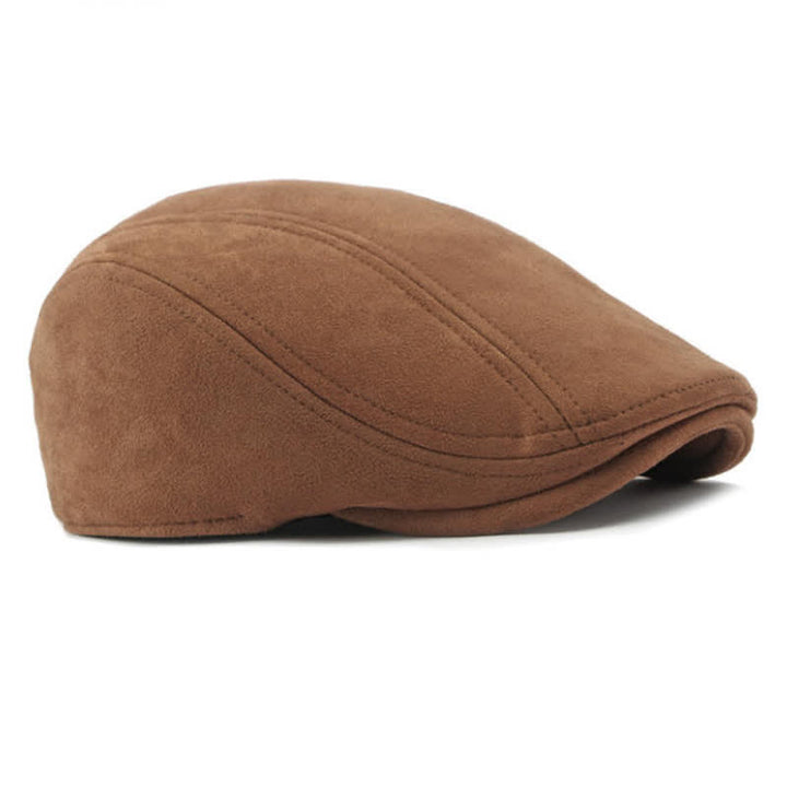 Béret plat unisexe intemporel en daim style vintage Ivy - image 4