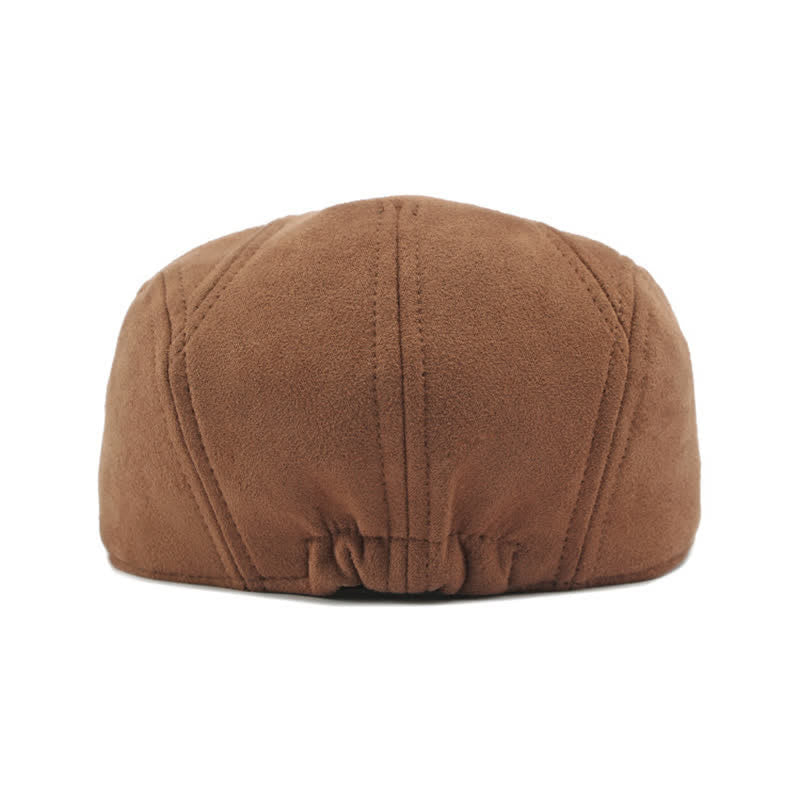 Béret plat unisexe intemporel en daim style vintage Ivy - image 5