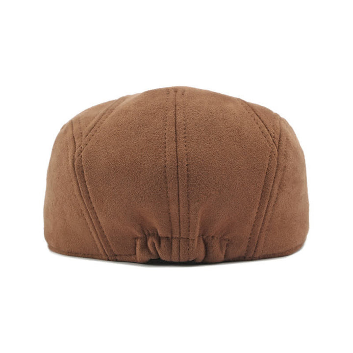Béret plat unisexe intemporel en daim style vintage Ivy - image 5