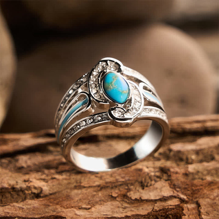 Magnifique bague vintage sculptée, style ethnique, en métal, idéale comme cadeau. - image 3