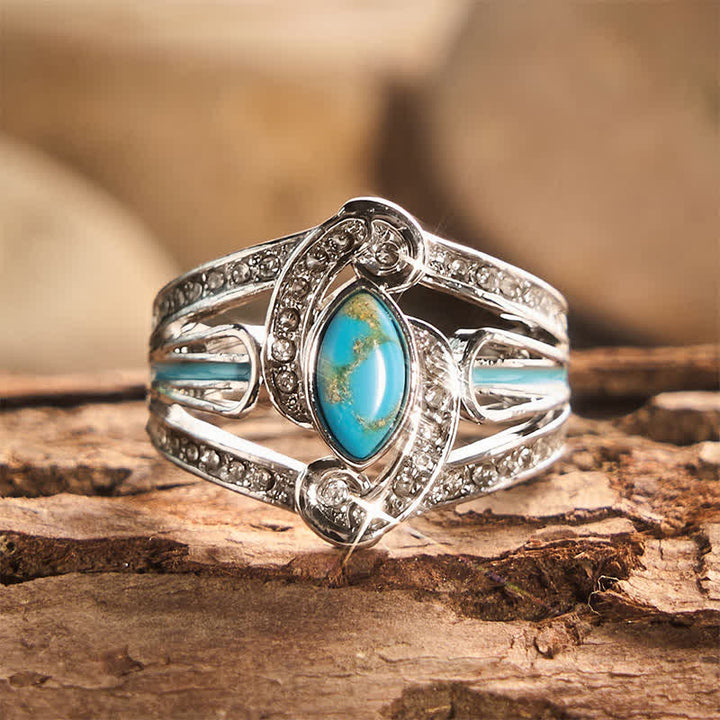 Magnifique bague vintage sculptée, style ethnique, en métal, idéale comme cadeau. - Teinte argentée - 10 US - image 0