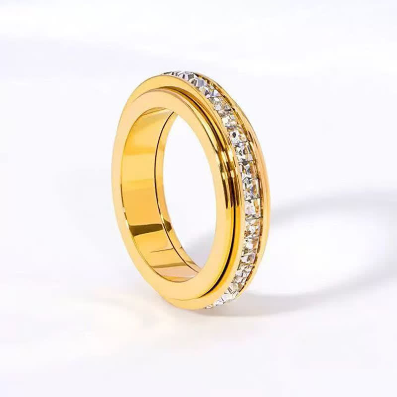 Bague anti-stress scintillante en cristal pour soulager le stress - image 6