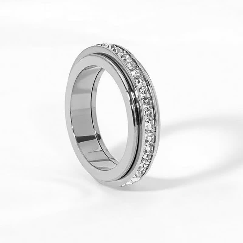 Bague anti-stress scintillante en cristal pour soulager le stress - image 4