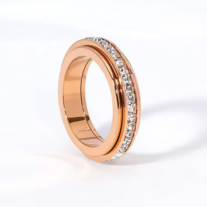 Bague anti-stress scintillante en cristal pour soulager le stress - image 8