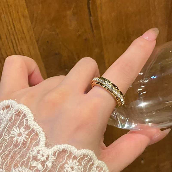 Bague anti-stress scintillante en cristal pour soulager le stress - image 5