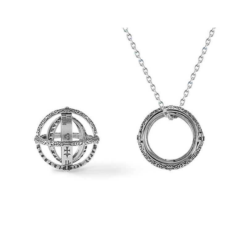 Bague anti-anxiété en forme de sphère astronomique qui se déplie en collier - image 8