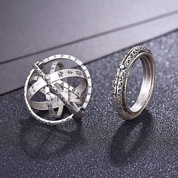 Bague anti-anxiété en forme de sphère astronomique qui se déplie en collier - image 0