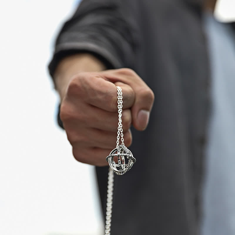 Bague anti-anxiété en forme de sphère astronomique qui se déplie en collier - image 3