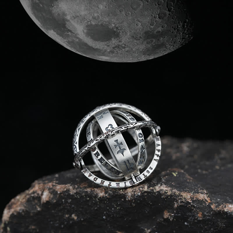Bague anti-anxiété en forme de sphère astronomique qui se déplie en collier - image 4
