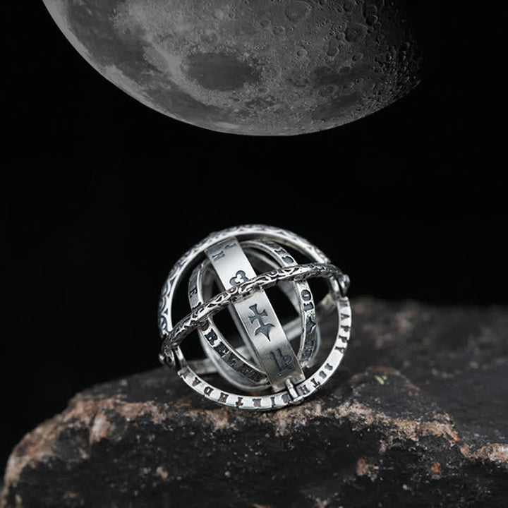 Bague anti-anxiété en forme de sphère astronomique qui se déplie en collier - image 4