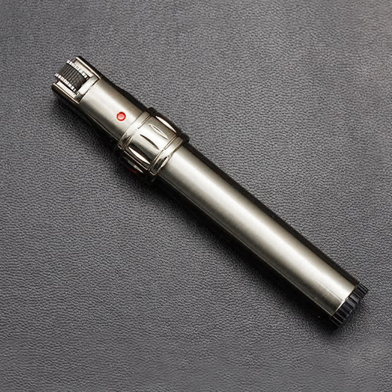 Briquet à butane EDC en forme de stylo, coupe-vent, à flamme jet - Nickel blanc brossé - image 8