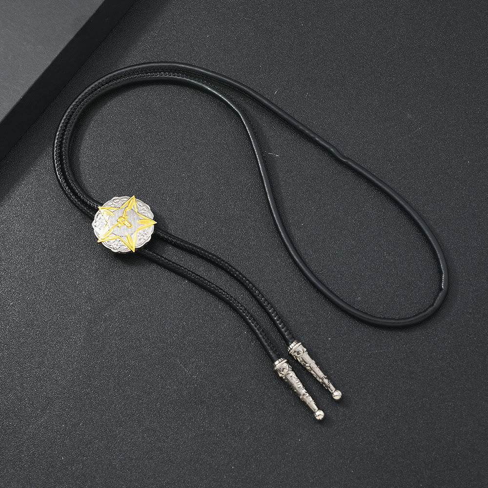 Collier de cravate Bolo en filigrane d’argent et d’or antique - Style n° 3 - image 6