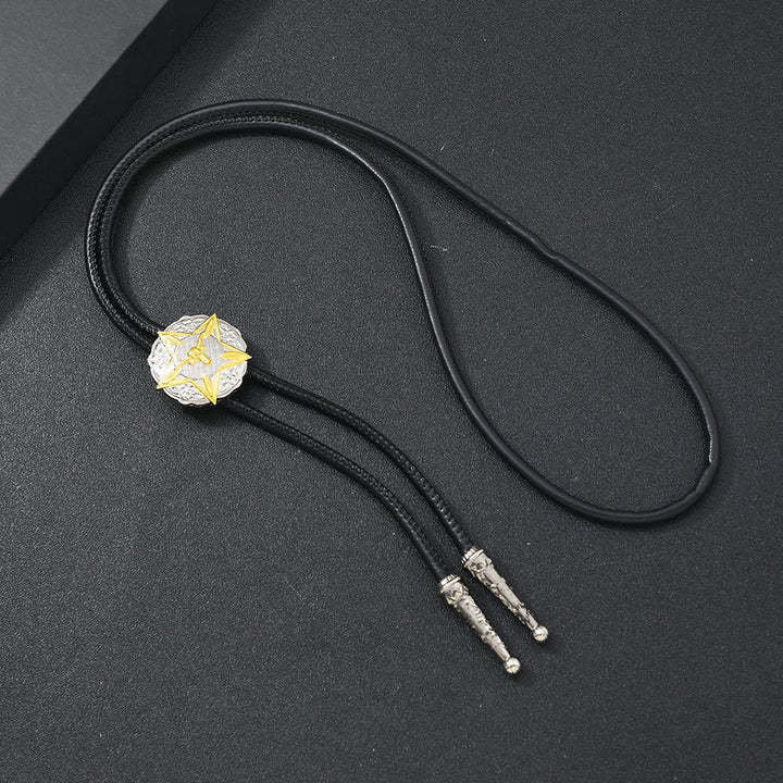Collier de cravate Bolo en filigrane d’argent et d’or antique - Style n° 3 - image 6