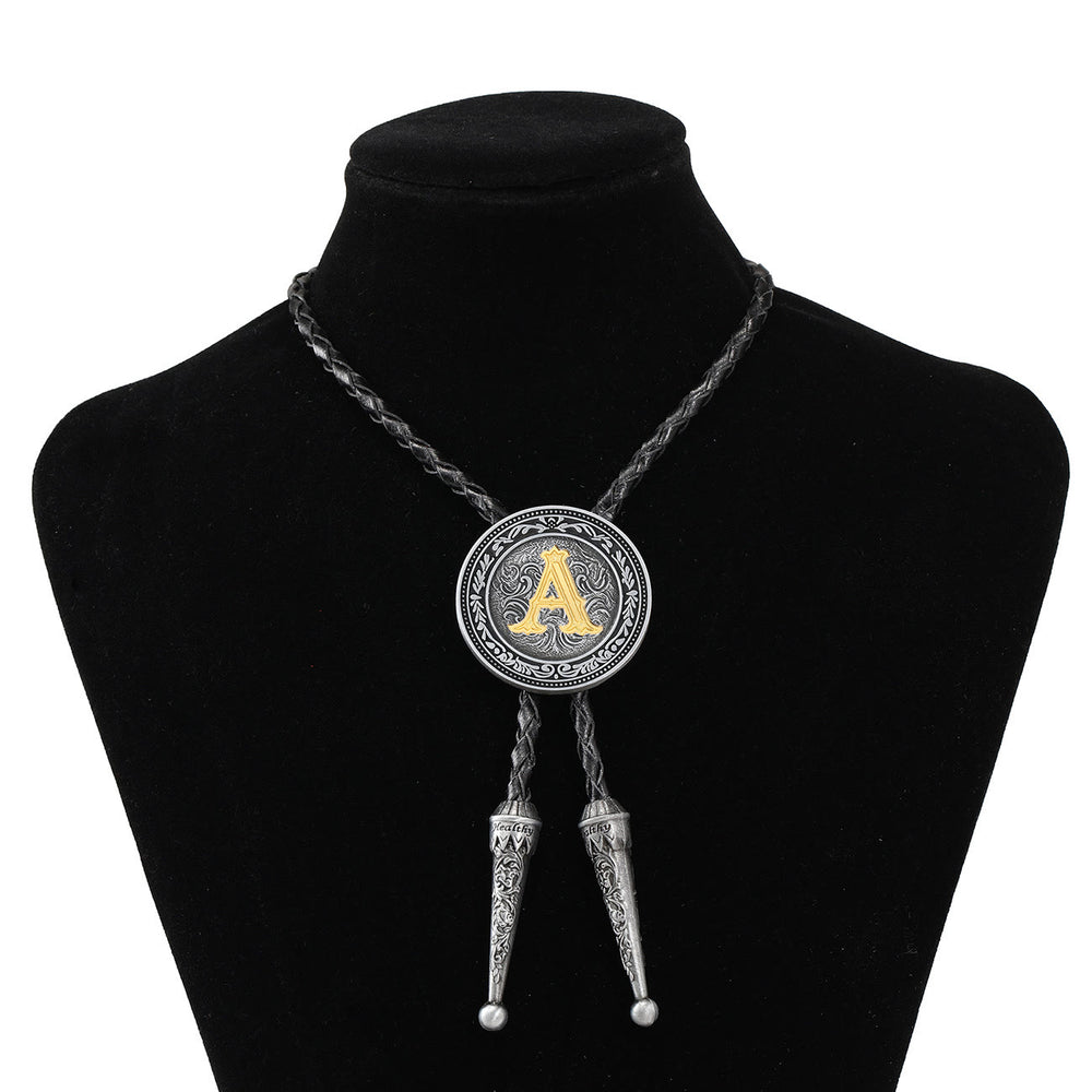 Cravate bolo vintage western à monogramme filigrane pour homme - UN - image 1