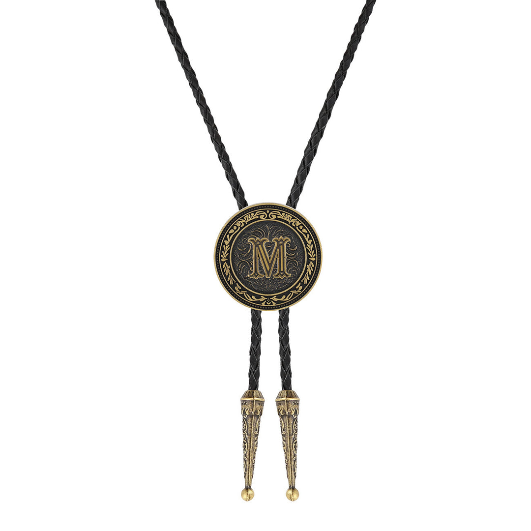 Cravate bolo vintage western pour homme avec écusson en laiton antique - M - image 13