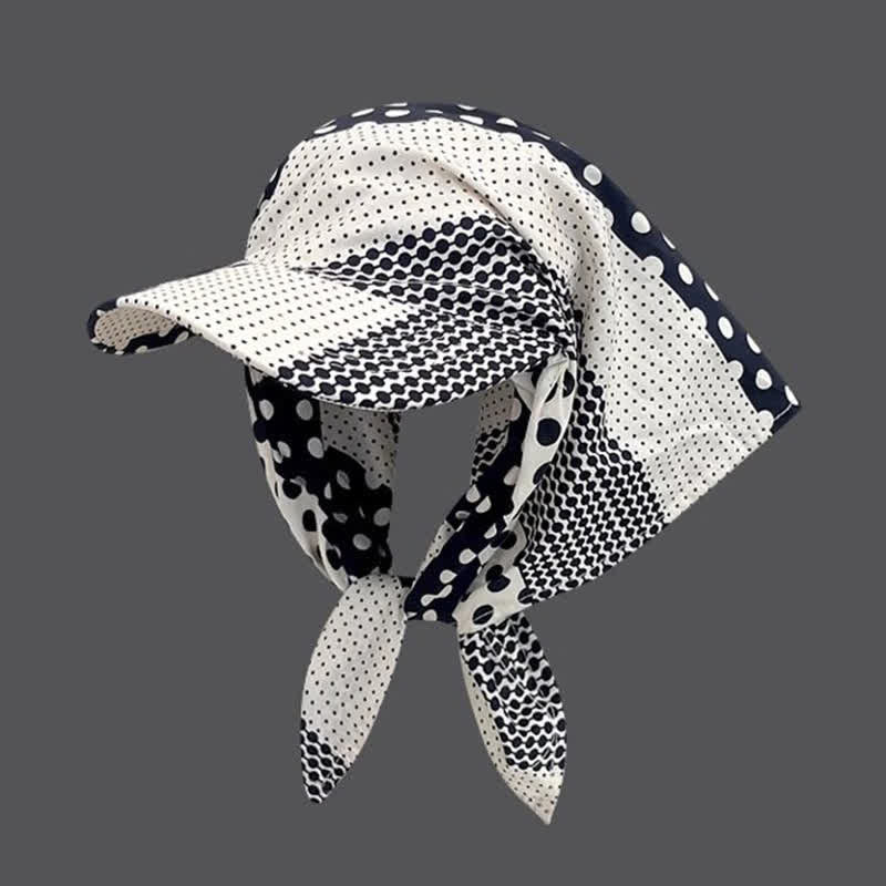 Casquette de baseball unisexe à bandana noué, style élégant et décontracté - Points noirs et blancs - Ajustable - image 24