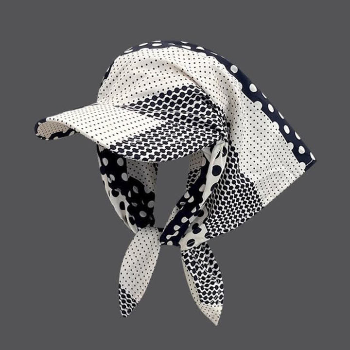 Casquette de baseball unisexe à bandana noué, style élégant et décontracté - Points noirs et blancs - Ajustable - image 24