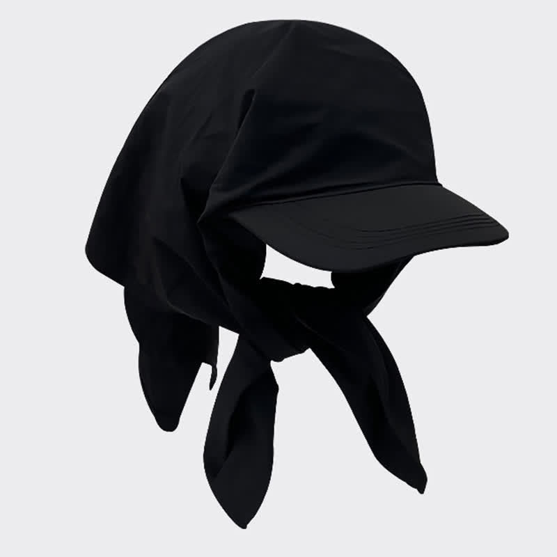 Casquette de baseball unisexe à bandana noué, style élégant et décontracté - Noir - Ajustable - image 1
