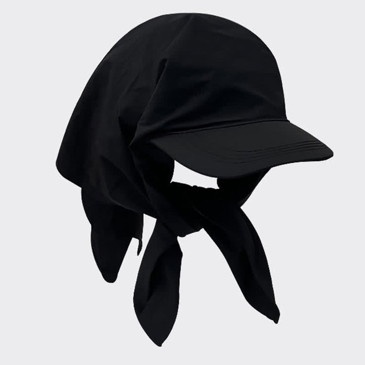 Casquette de baseball unisexe à bandana noué, style élégant et décontracté - Noir - Ajustable - image 1