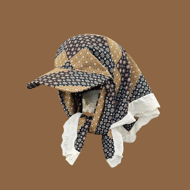 Casquette de baseball unisexe à bandana noué, style élégant et décontracté - Fleur noire - Ajustable - image 10