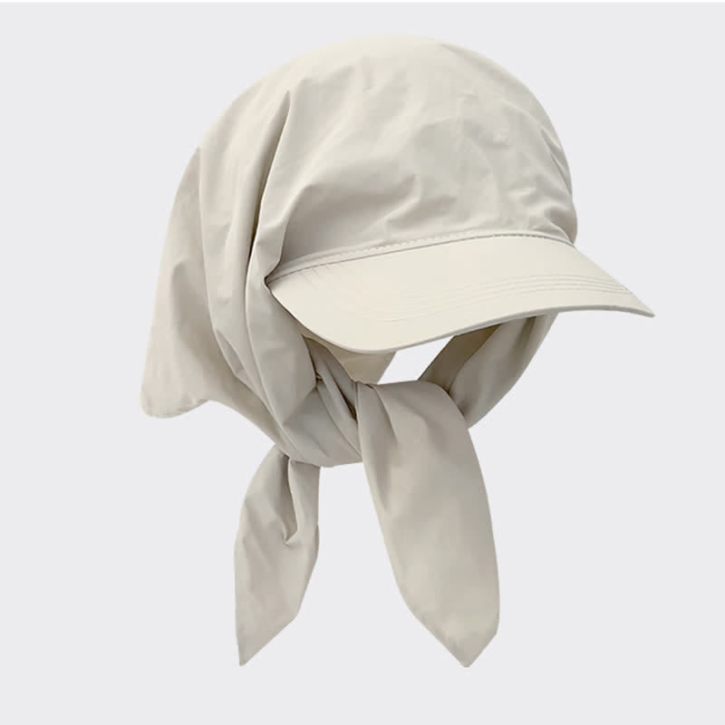 Casquette de baseball unisexe à bandana noué, style élégant et décontracté - Ivoire - Ajustable - image 0