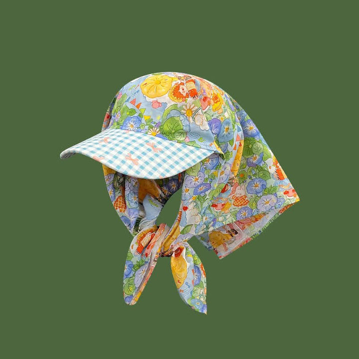 Casquette de baseball unisexe à bandana noué, style élégant et décontracté - Fleur bleue - Ajustable - image 12