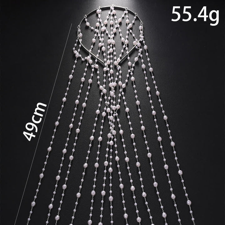 Chaînes de cheveux en perles pour femmes, inspirées des déesses des mariages et des festivals - image 4