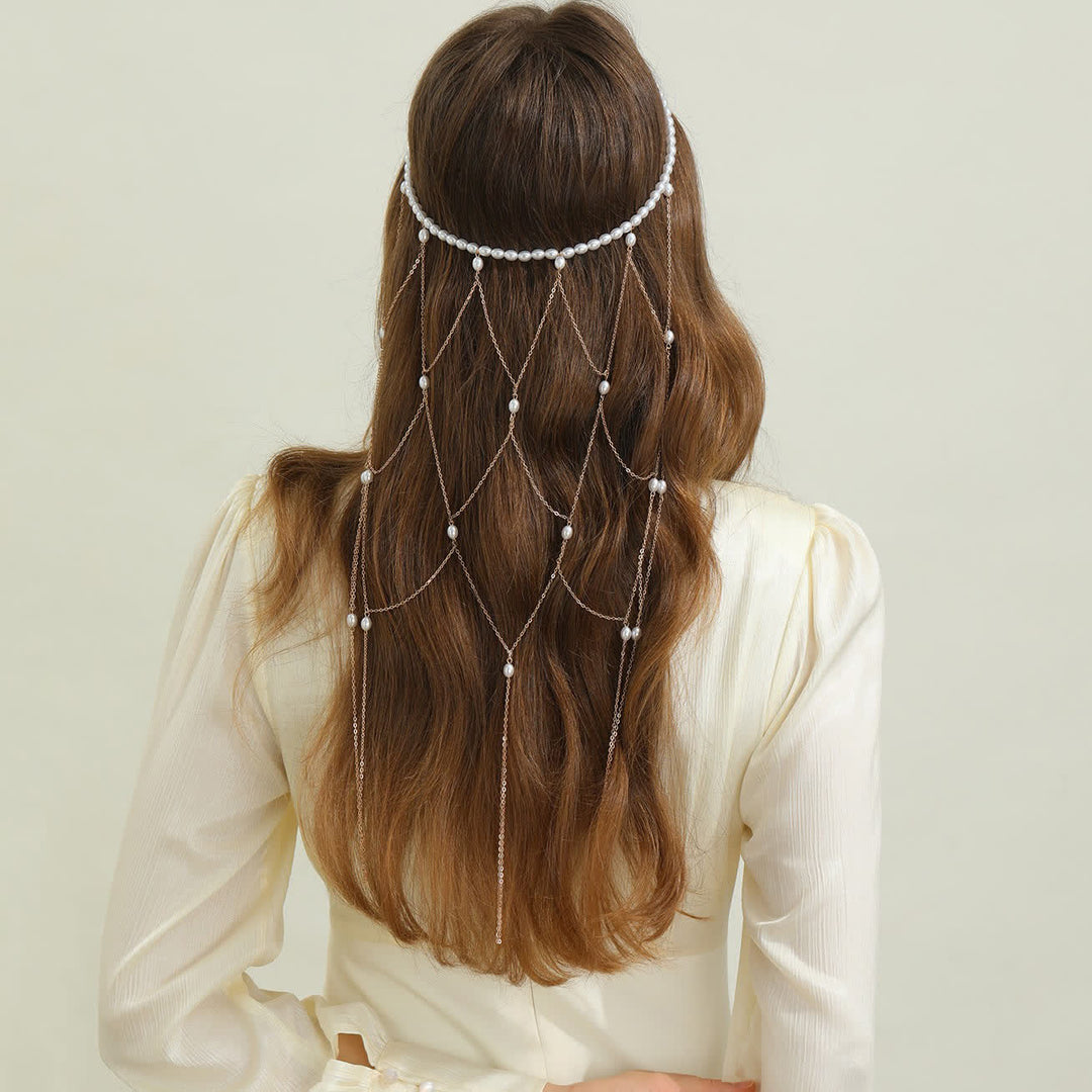 Chaînes de cheveux en perles pour femmes, inspirées des déesses des mariages et des festivals - image 8