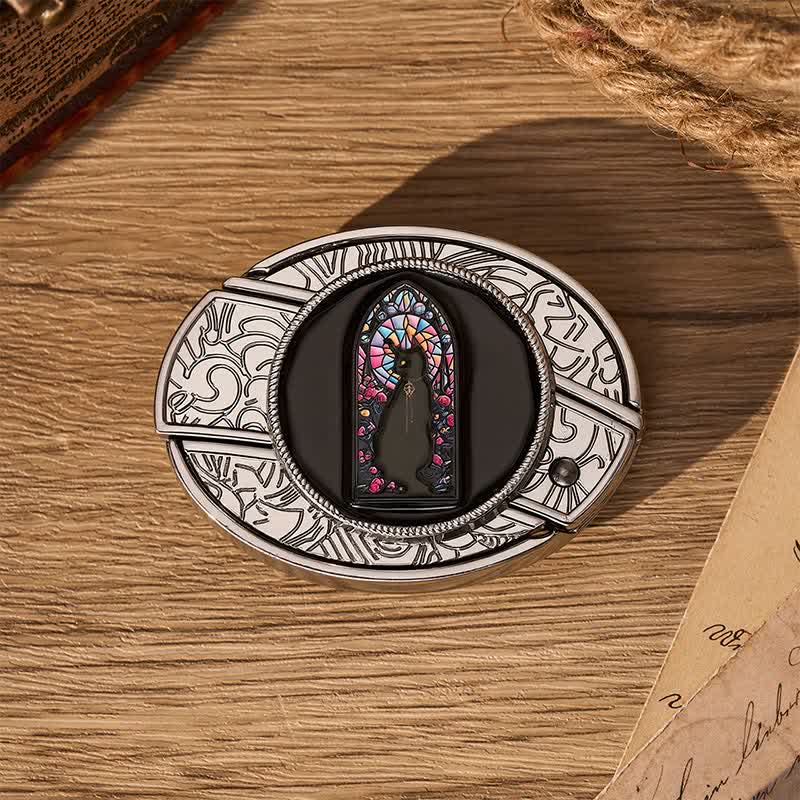 Ceinture en cuir avec boucle de couteau pliant caché « Witching Hour Black Cat DIY » - image 10