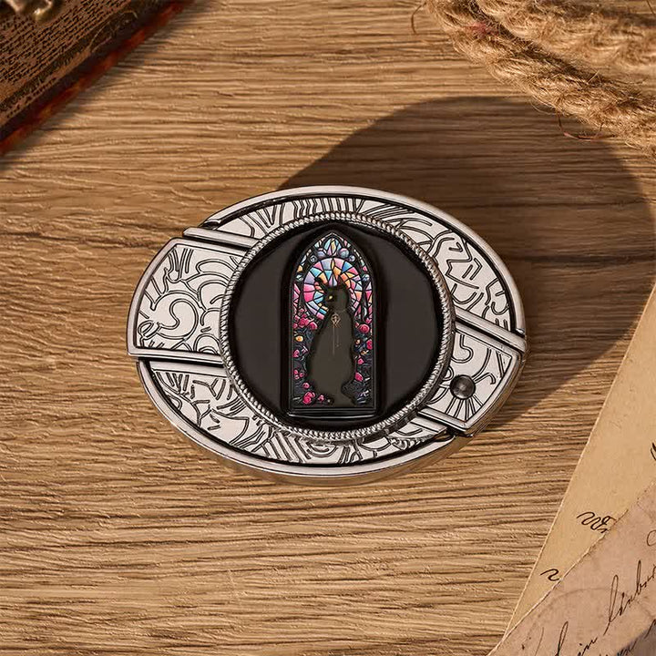 Ceinture en cuir avec boucle de couteau pliant caché « Witching Hour Black Cat DIY » - image 10