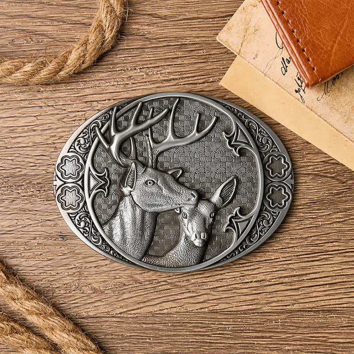 Ceinture en cuir Majestic Love Stag And Doe à boucle DIY - image 1