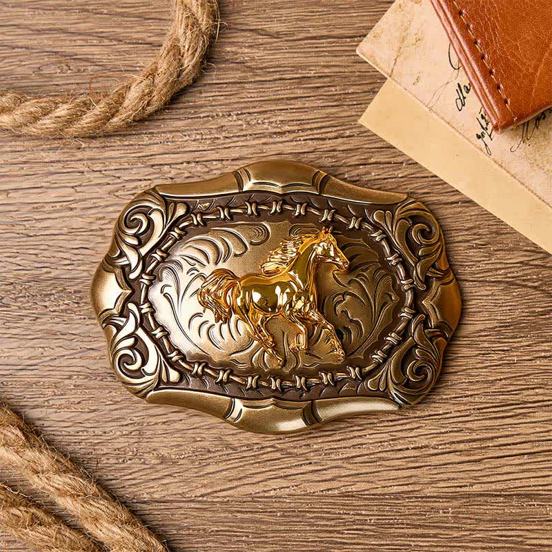 Ceinture en cuir à boucle DIY style cowboy/rodéo Born To Run - image 1